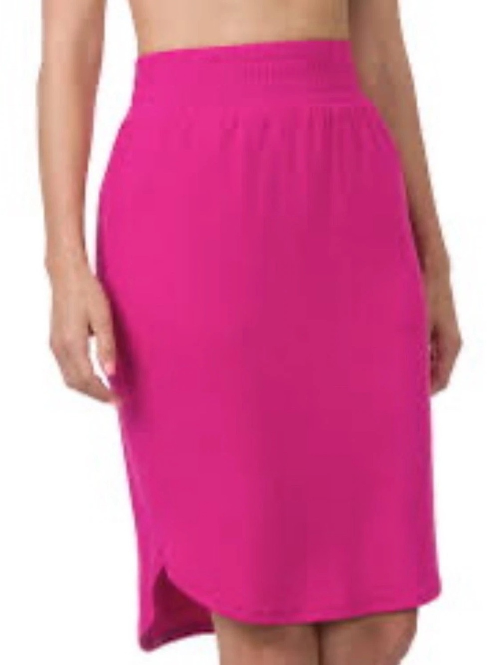 Zenana 3X PLUS SIZE Hattie Skirt Magenta Pink Tiered Stretch Cruise NEW Boutique